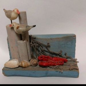 3d Seagulls Beach Landscape Refrigerator Magnet